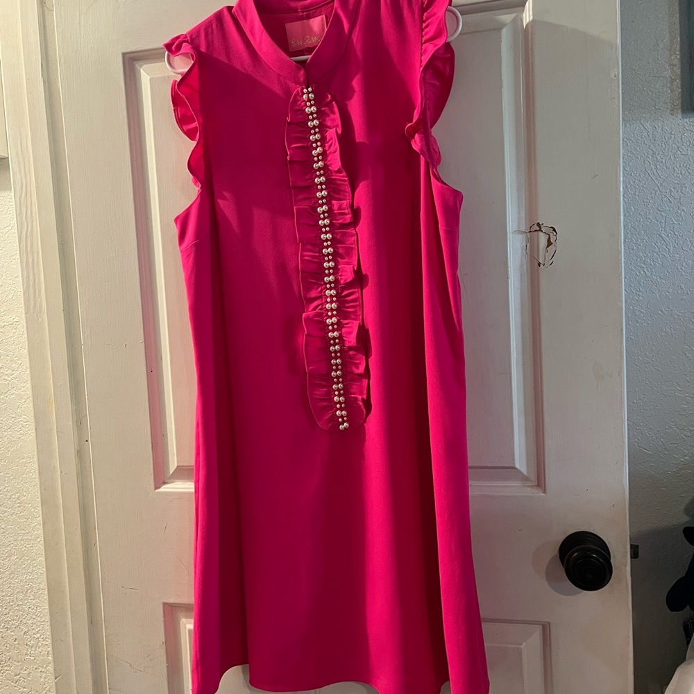 Elegant Pink Ruffled Kids Dress